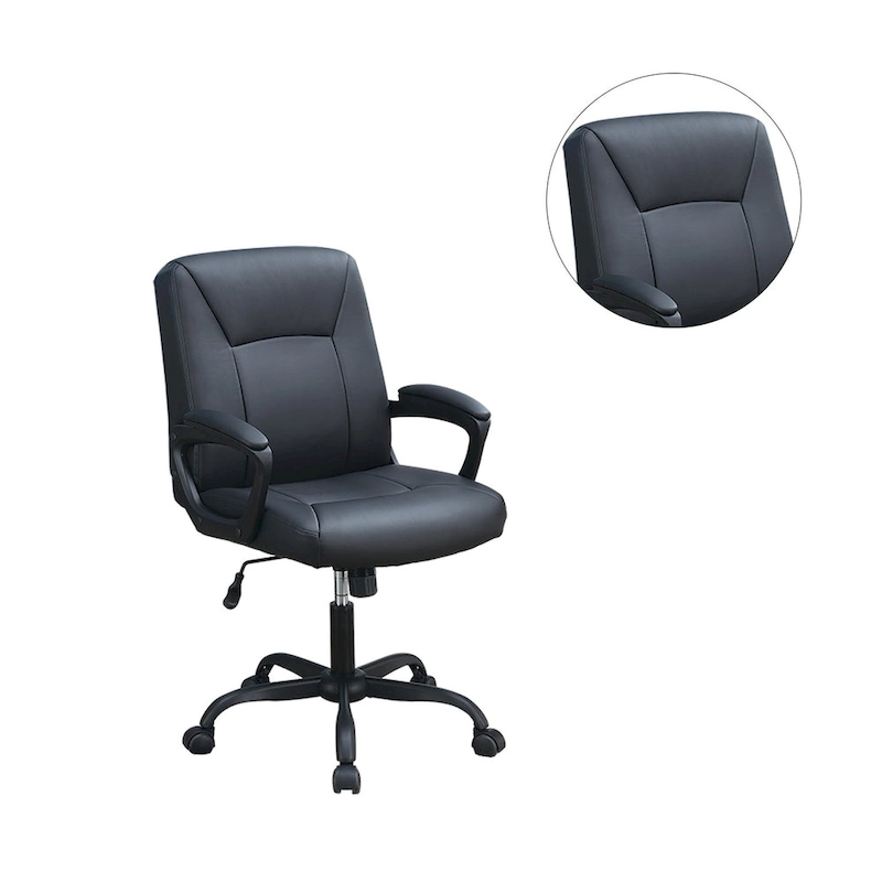Adjustable Height Office Chair with Padded Armrests