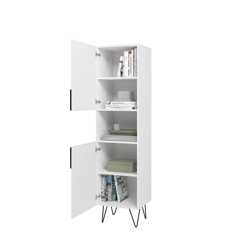 Beekman 17.51 Narrow Bookcase Cabinet with 5 Shelves