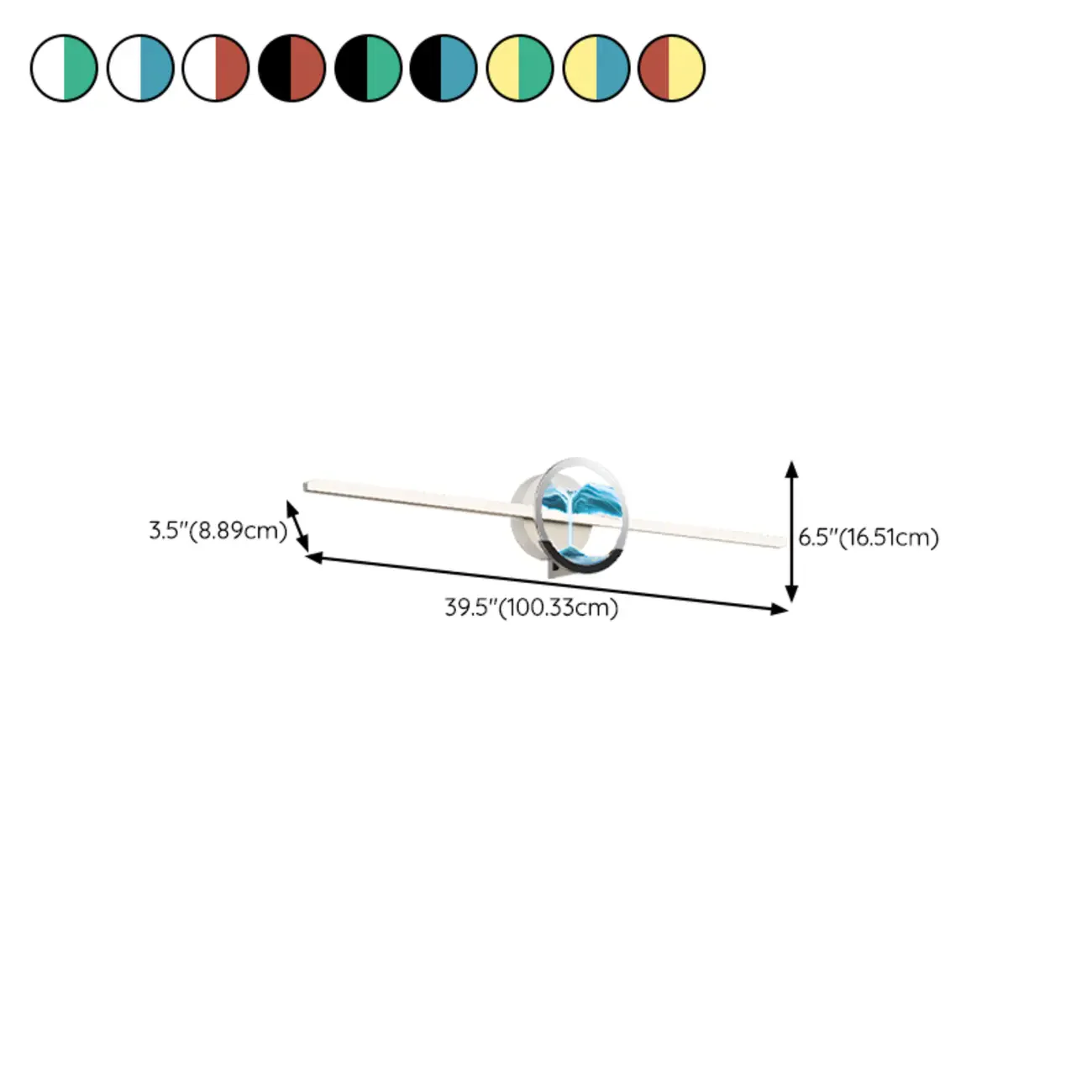 Dimmable Glass Bathroom Vanity Light with Integrated LED