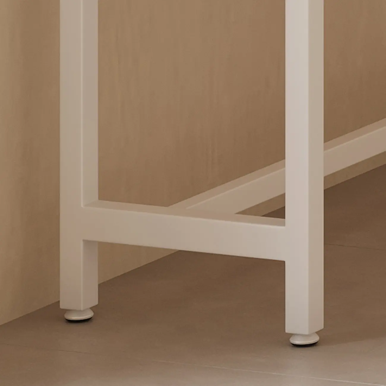 Natural Wooden Top Bar Table Metal Base with Footrest