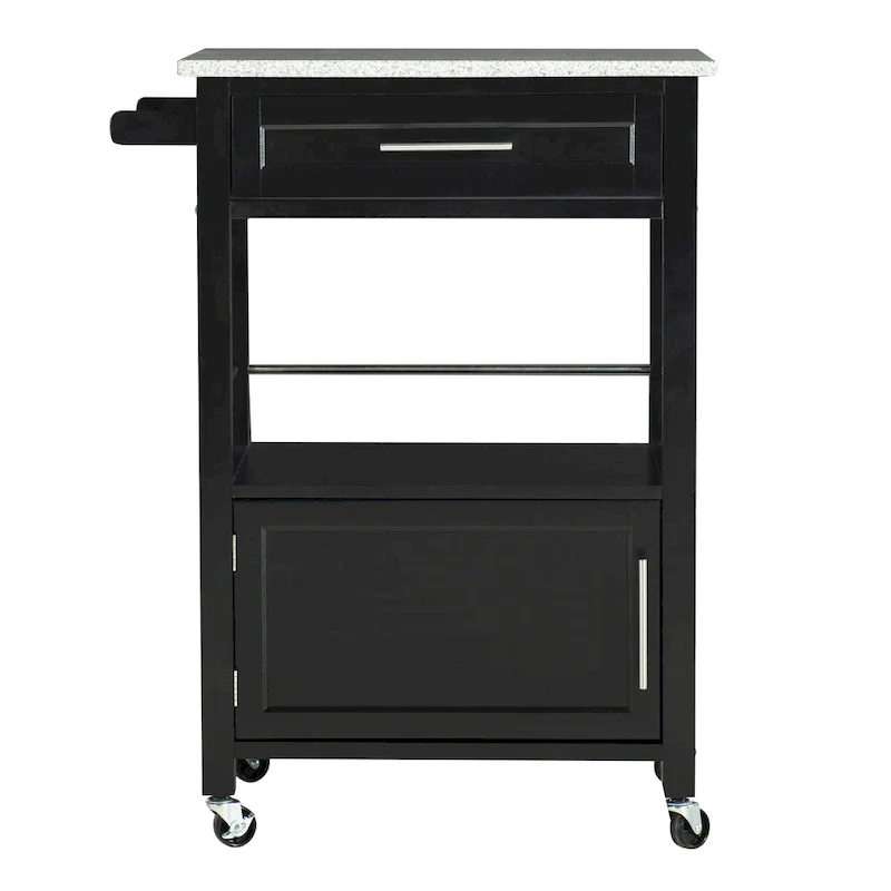 Mobile Kitchen Cart with Granite Top