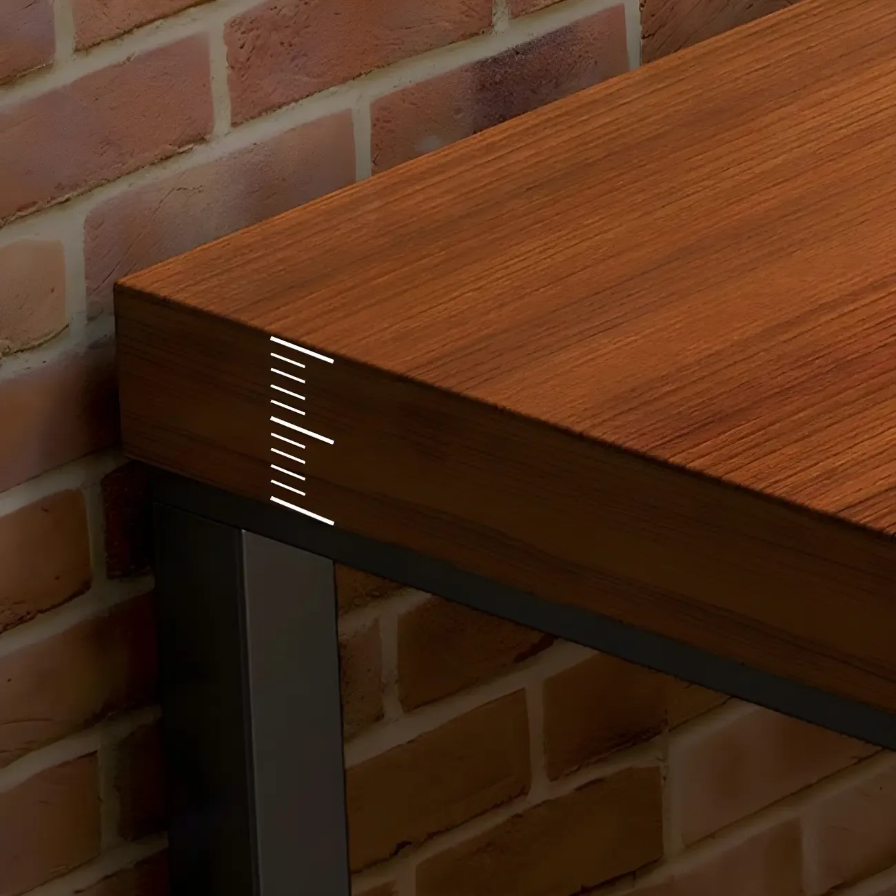 Brown Rectangular Wood Long Dining Bar Table