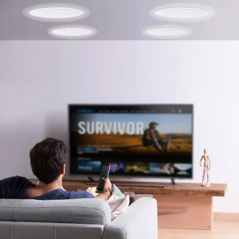 VEVOR 4 PCs 8 Inch In Ceiling Speakers, 100-Watts, Flush Mount Ceiling & in-Wall Speakers System with 8Impedance 89dB Sensitivity, White