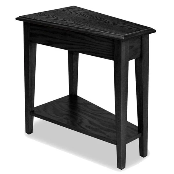 Recliner Wedge End Table with Bottom Shelf
