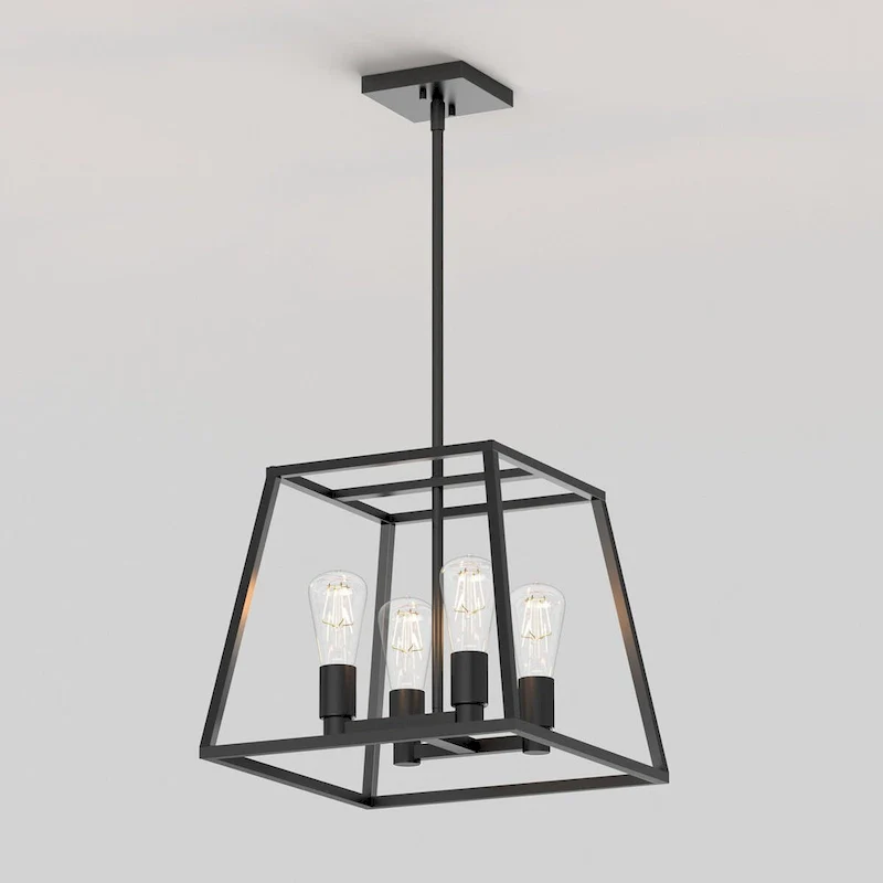 Artika Carter Square Chandelier, Black