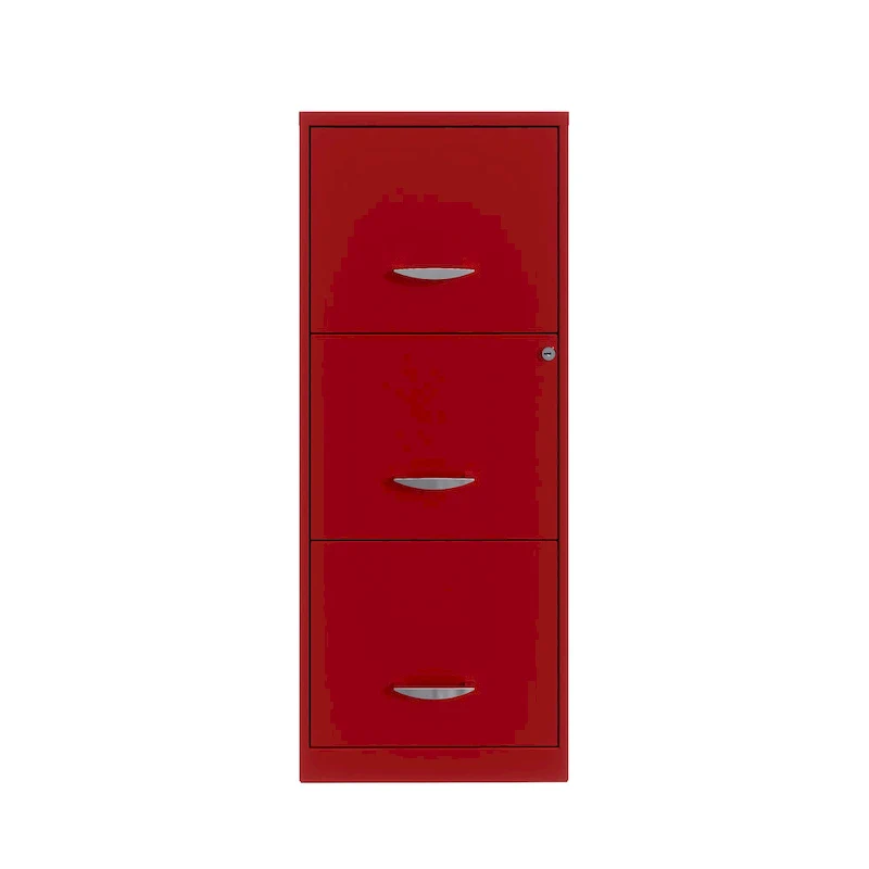 Space Solutions Lava Red 3-Drawer Vertical File Cabinet
