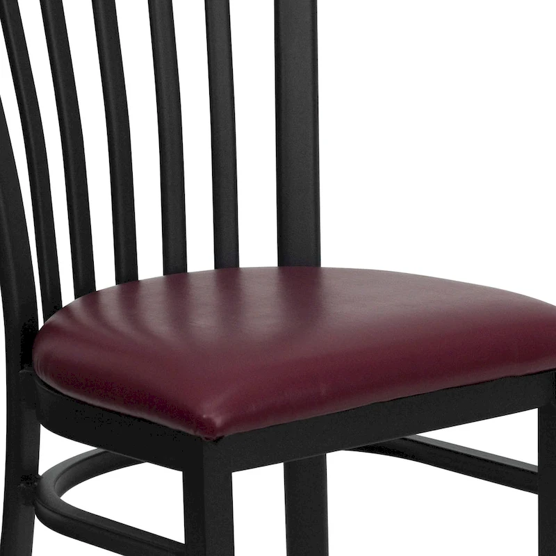 School House Back Metal Restaurant Chair - 17.25