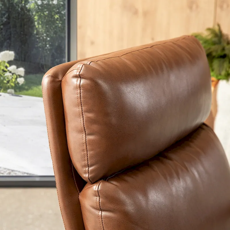 Mid-Century Modern Armchair with High Back and Padded Arms