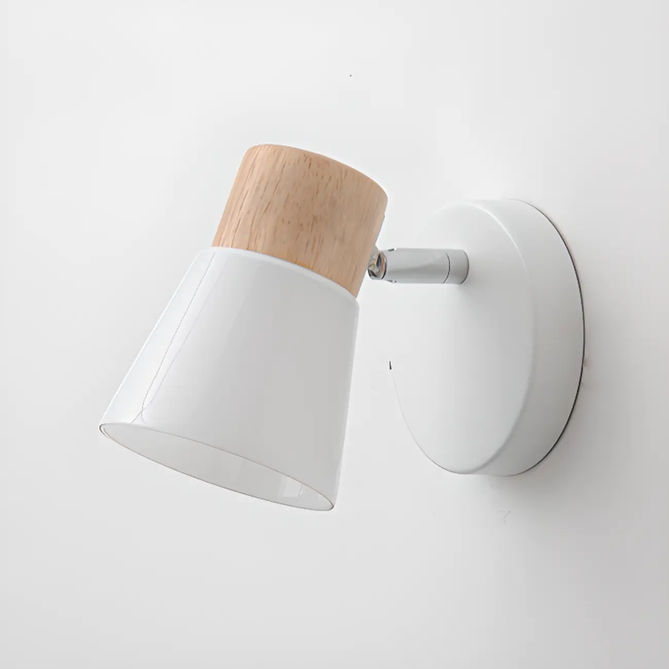 2-Light Modern Wood and Glass Bathroom Vanity Light Fixture