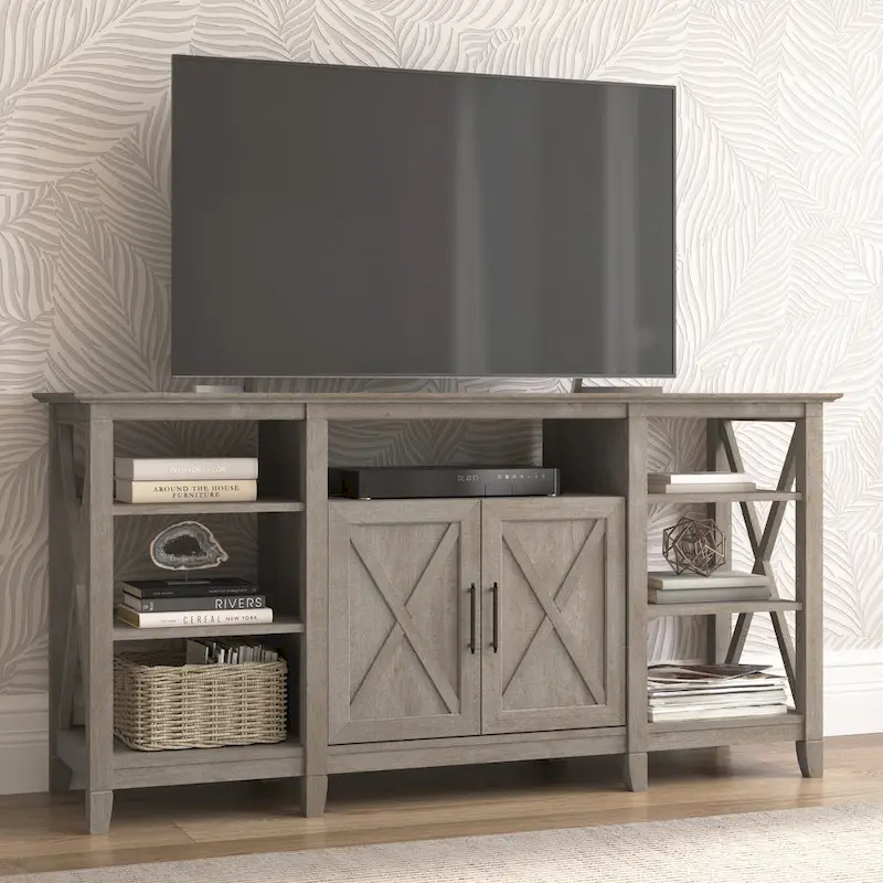 Key West Tall TV Stand with Storage