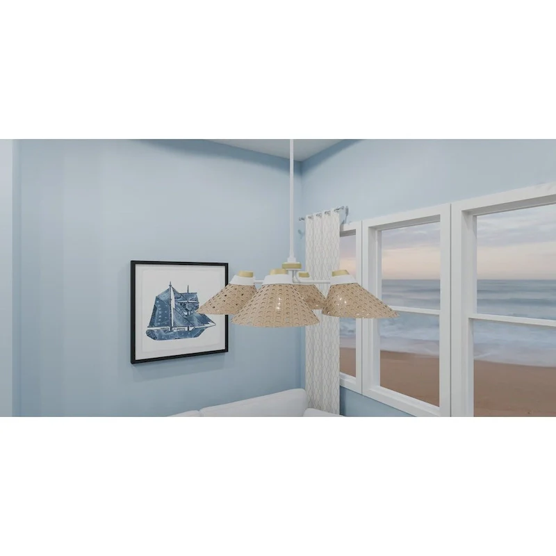 Graft 4-Light Matte White Pendant Light