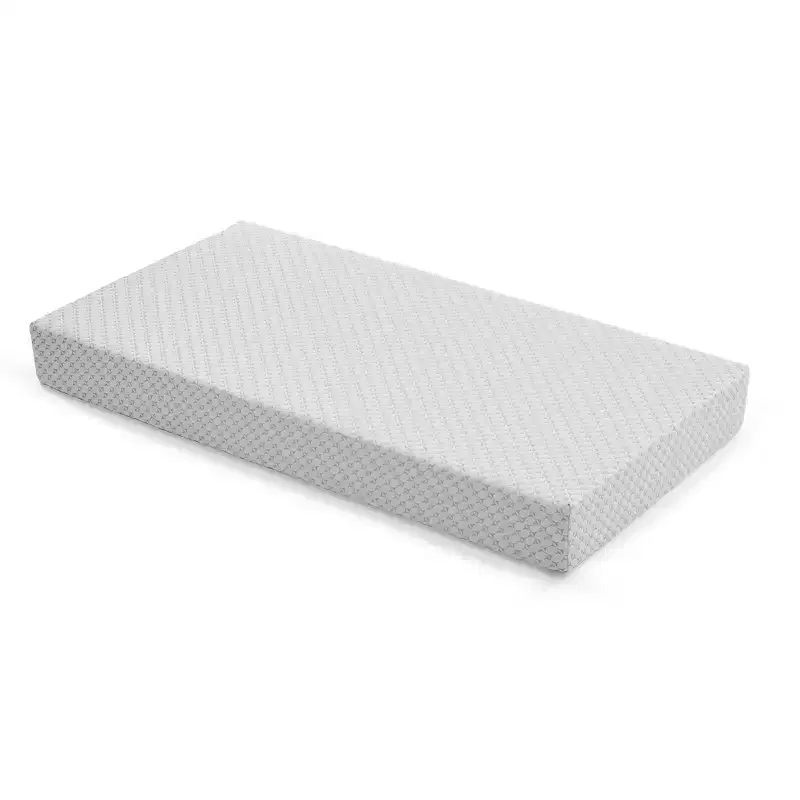 Sealy Refresh Breathable Knit Crib 6" Foam Mattress - White: Firm Side/Soft Side, Hypoallergenic, Waterproof Cover