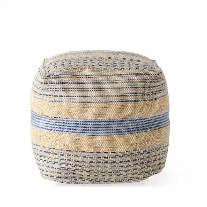Caiman Handcrafted Boho Fabric Pouf by