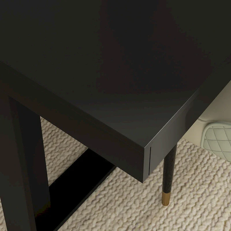 Business Furniture 86.6W x 47.2D Conference Table with Wood Base Desk