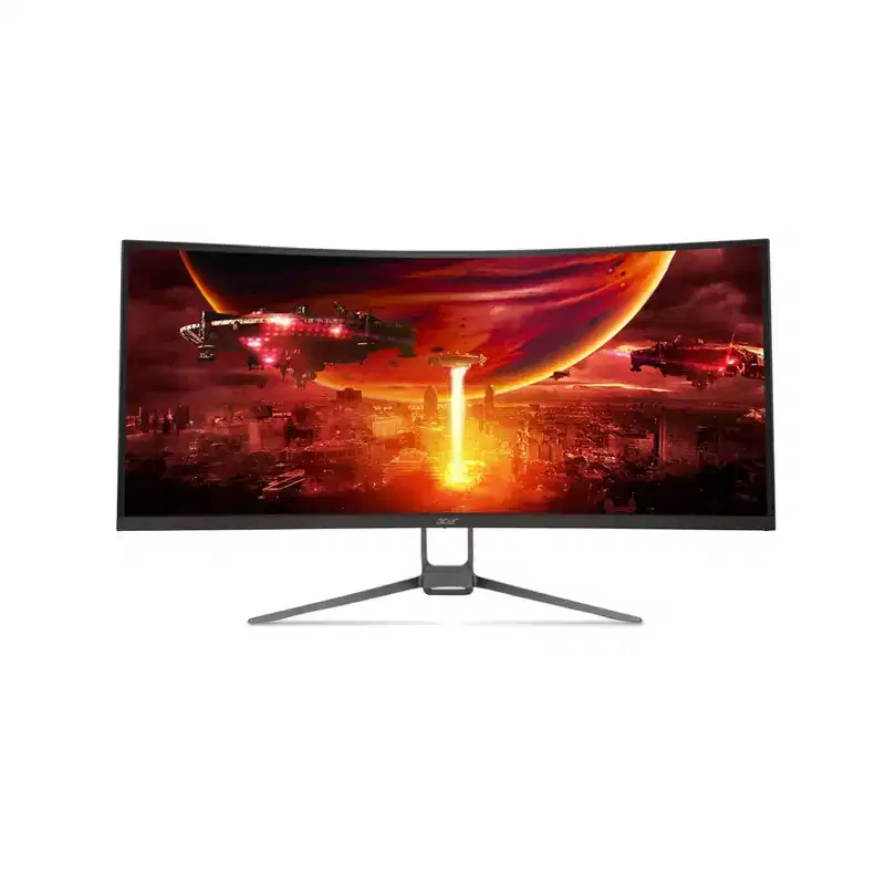 Refurbished Acer Nitro Premium Gaming Monitor 34 Curved QHD 180Hz 1ms FreeSync (DisplayPort, HDMI) - Black - Manufacturer Refurbished