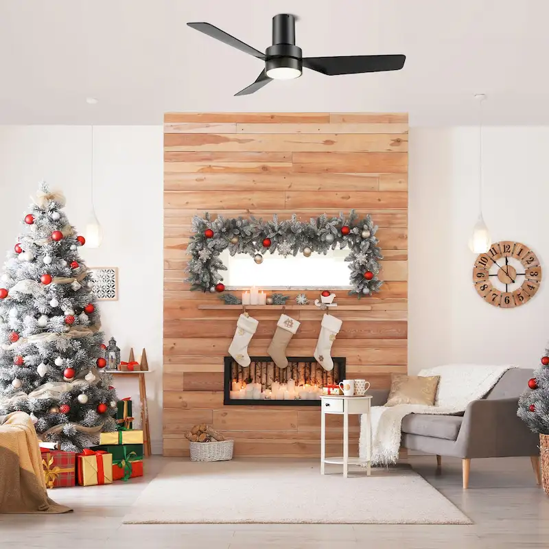 Nantes 44-inch Indoor Smart Ceiling Fan, Dimmable LED Light Kit and Remote, Works with Alexa/Google Home/Siri