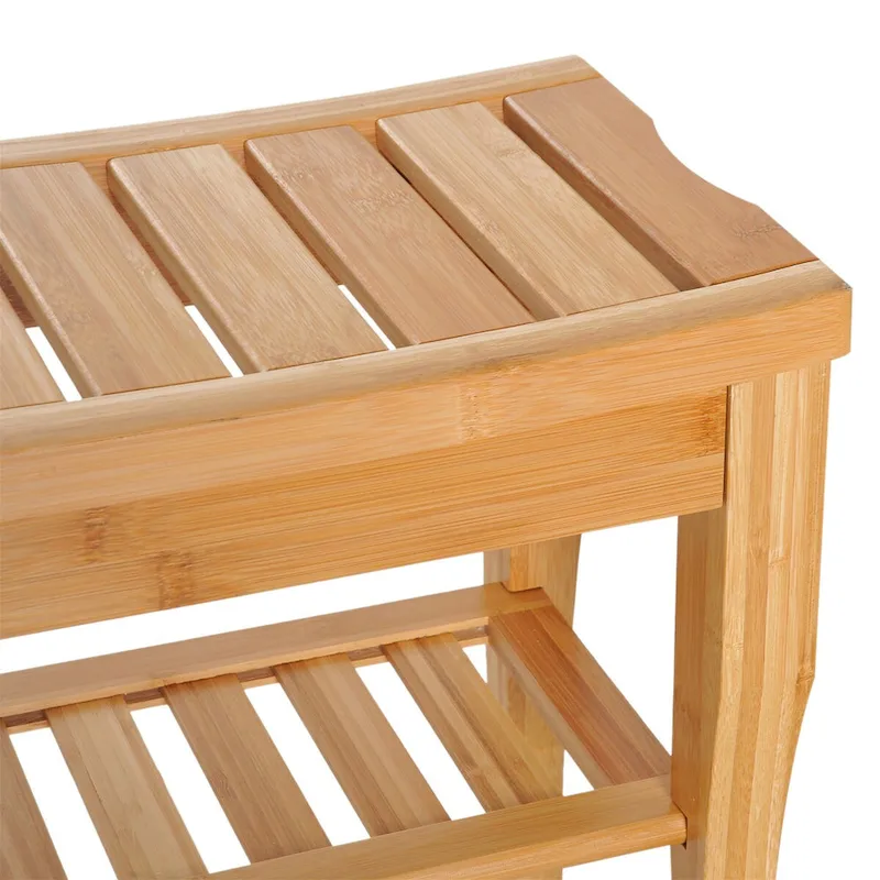 Long Bamboo Shower Bench Seat