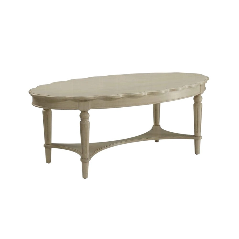 50 X 28 X 19 Antique White Coffee Table