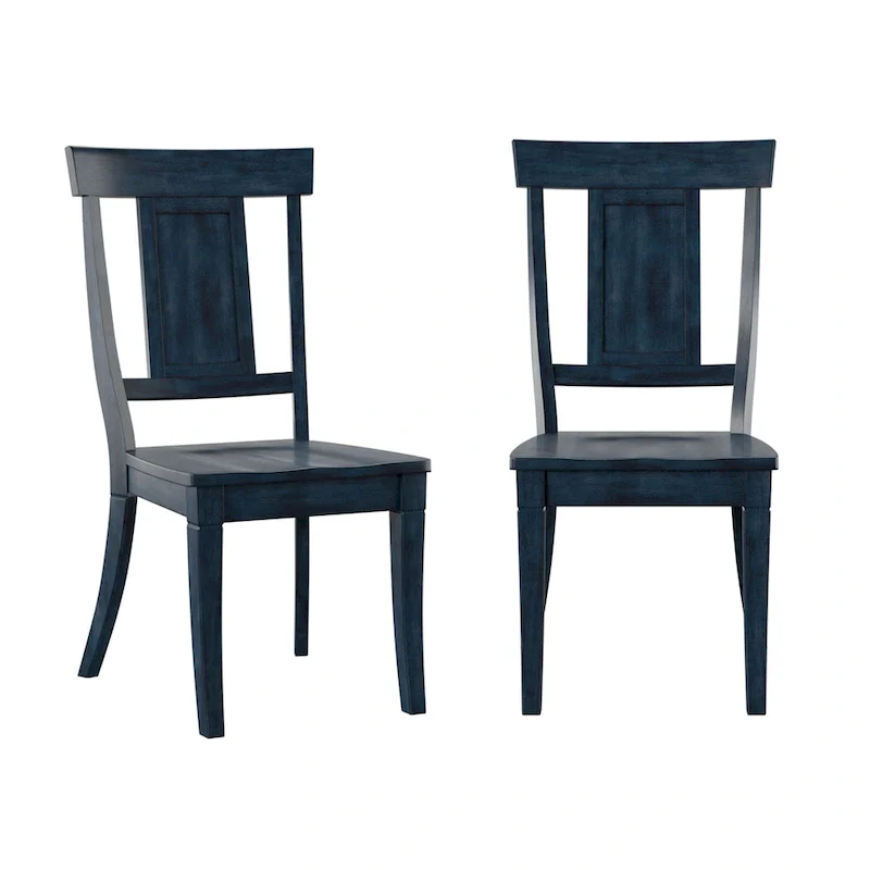 Ronda Panel Back Wood Dining Chairs (Set of 2)