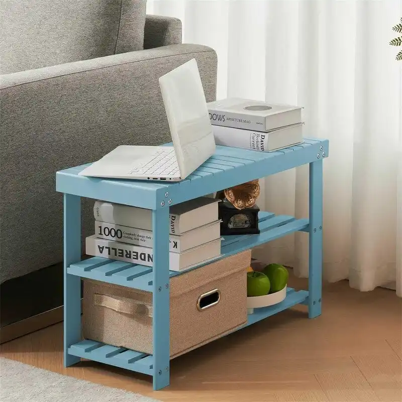 3-Tier Shoe Rack Bench - 11 D x 27.6 W x 17.7 H