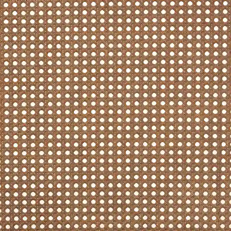 Camila Classic and Traditional Ash Walnut Finished Wood Headboard with Rattan