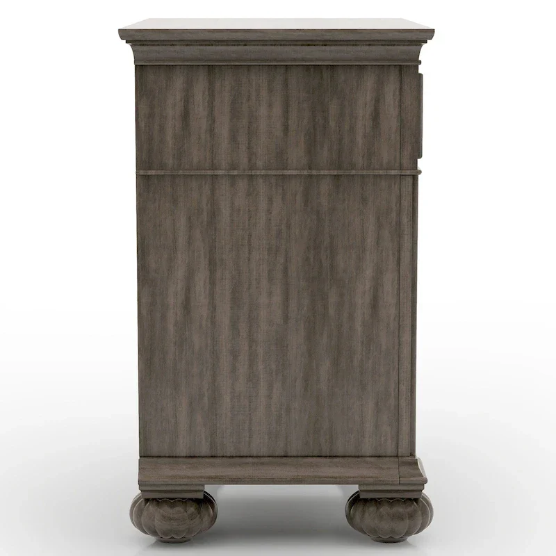 Traditional Grey Wood Poster Bedroom – Queen / King / Cal King, 2-Person