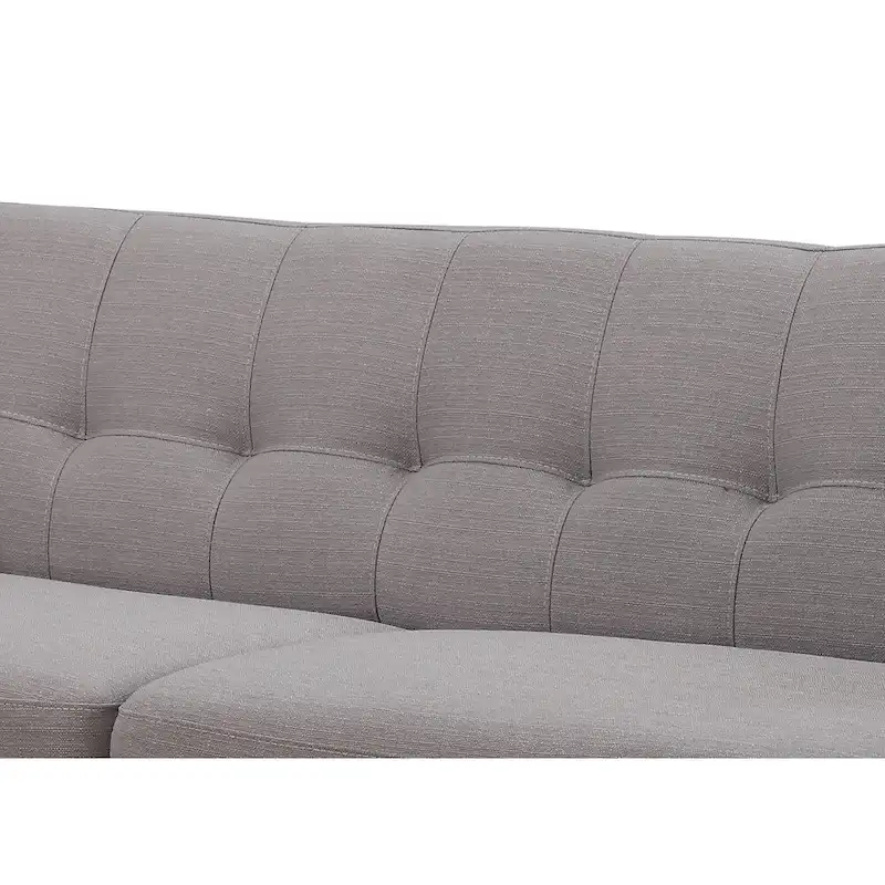 Crystal Mid-Century Modern Grey Sofa