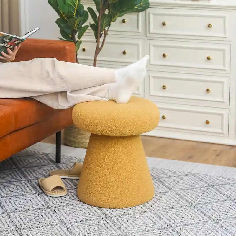Mushroom Ottoman Large Soft Foot Stool