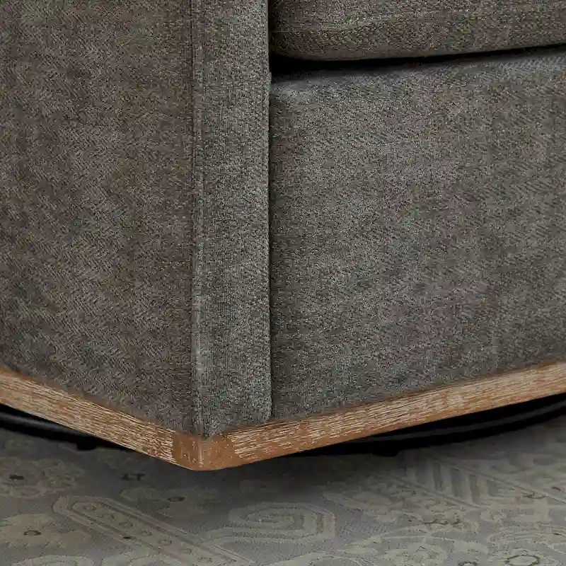 Square Upholstered Swivel Accent Chair