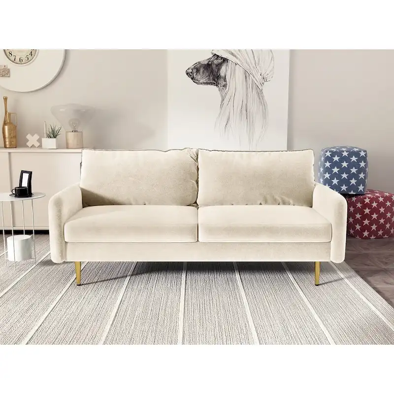 70   Velvet Square Arm Sofa
