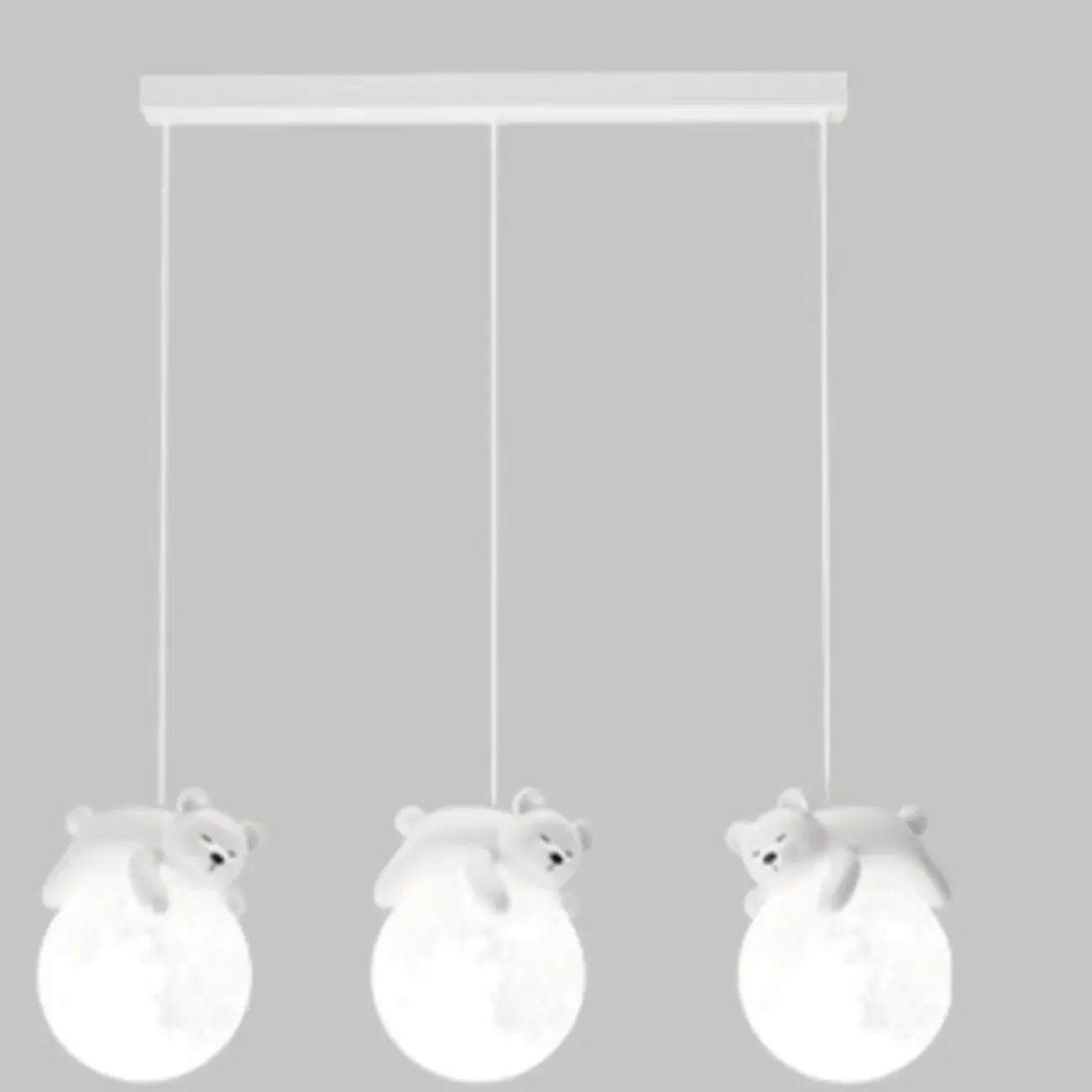 Kids Cute Bear-Moon LED Island Pendant Light