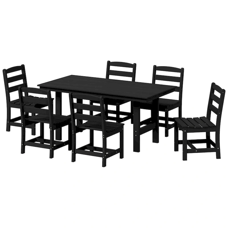 Polytrends Shoreside 7-Piece Side Chair Dining Set