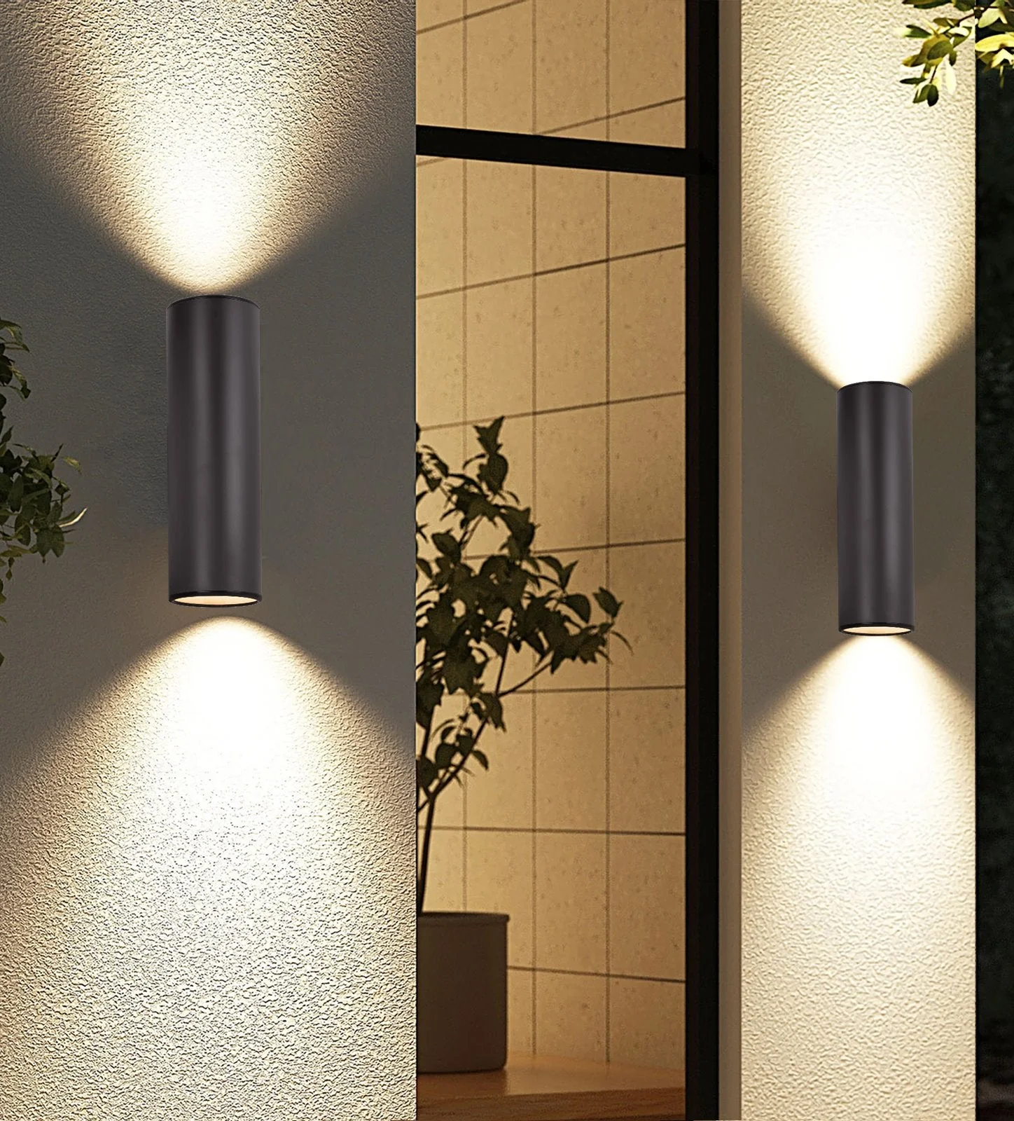 Enzo 16 2-Light Modern Indoor/Outdoor Weatherproof Wall Sconce