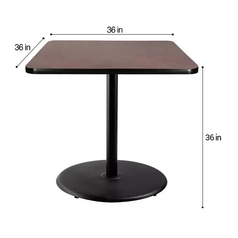 Hampden Furnishings 36" Bennet Collection Square Dining Table Black/Mahogany