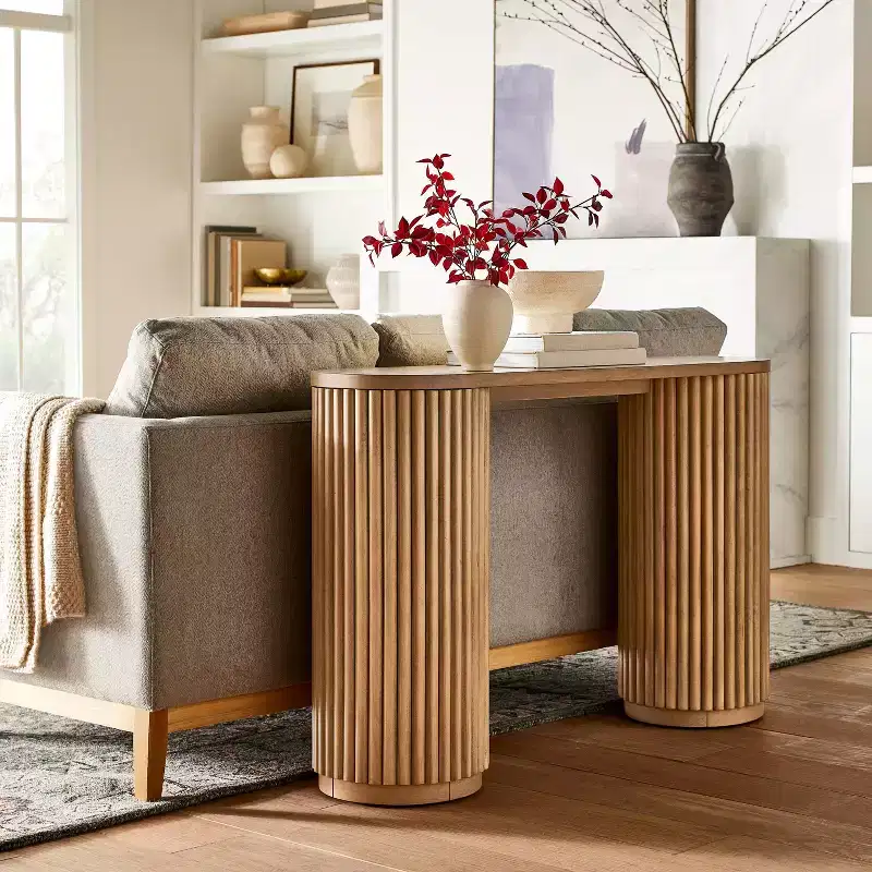 Dowel Console Table Natural - Threshold™ designed with Studio McGee