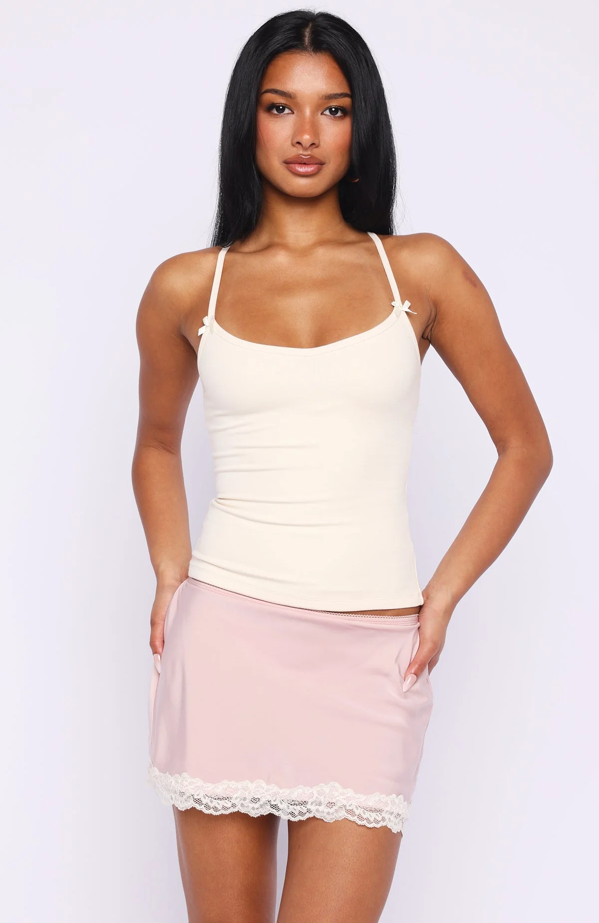 Too Cute To Care Cami Top Cream