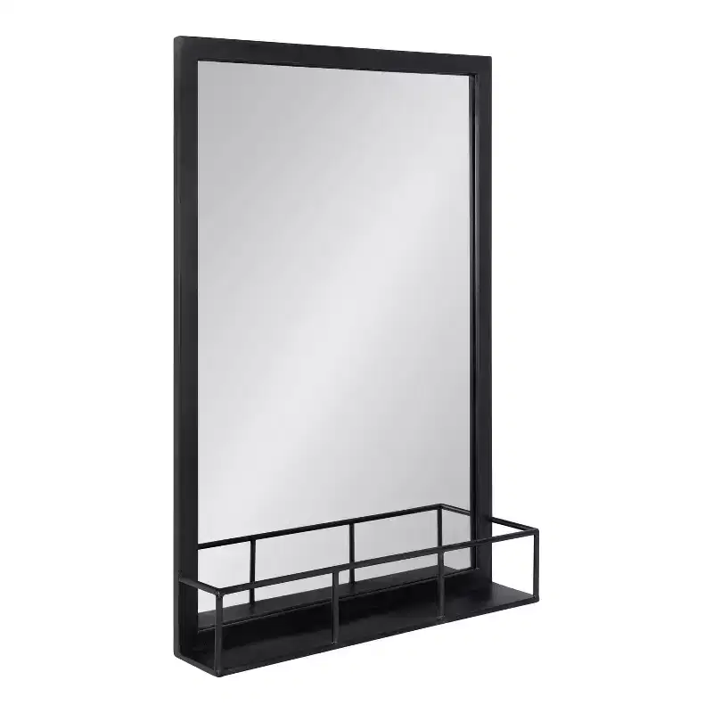 Jackson Metal Frame Mirror with Shelf - Kate & Laurel All Things Decor