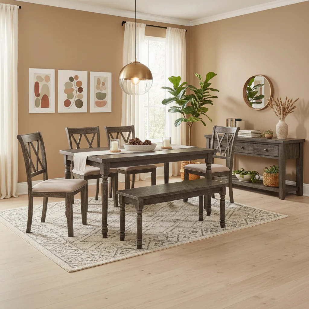 Dining Table in Weathered Gray
