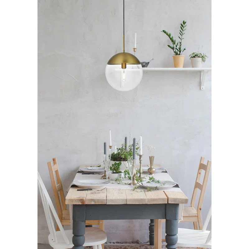 1-Light Pendant with 12 inch Clear Glass