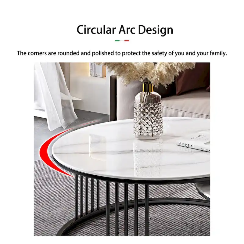 Round Modern Nesting Coffee Set of 2