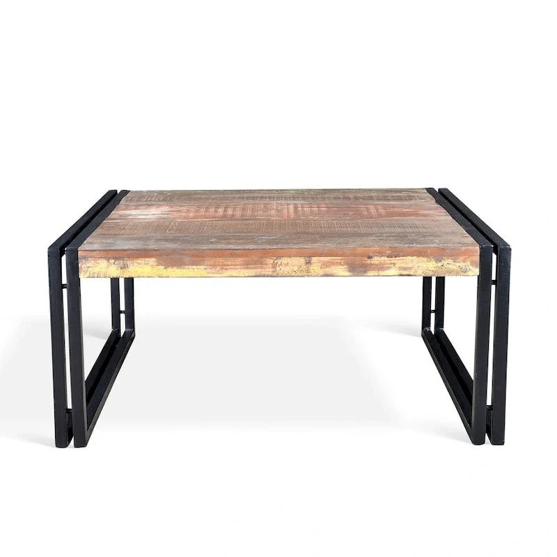 Handmade Timbergirl Old Reclaimed Wood Coffee Table (India)