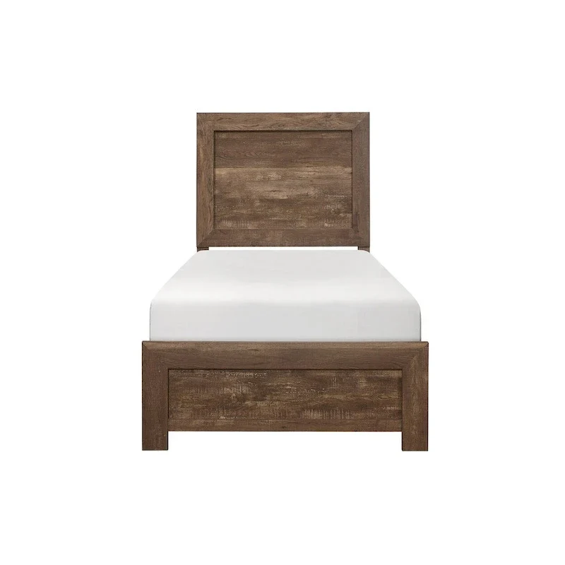 Tabina 3 Piece Rustic Brown Modern Panel Bedroom Set