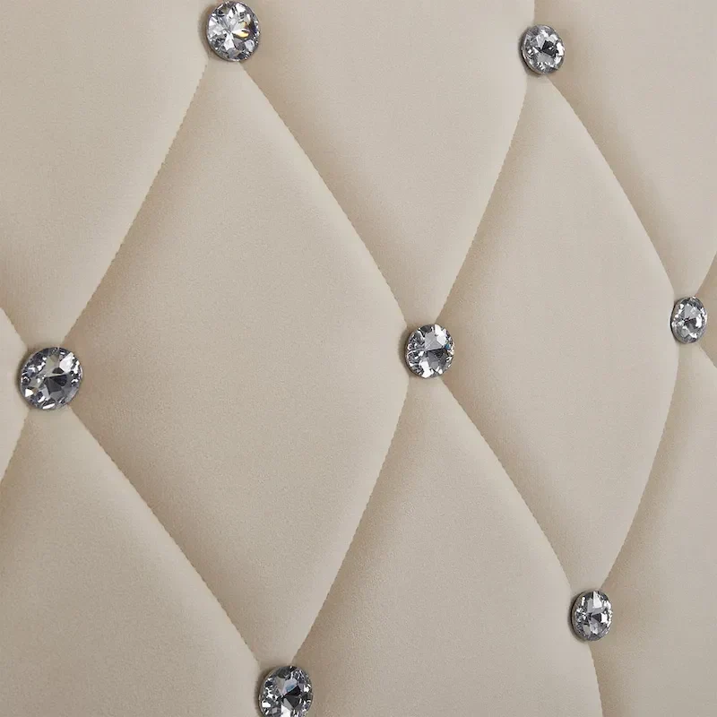 Diamond Tufted Adjustable Upholstered Headboard Queen King