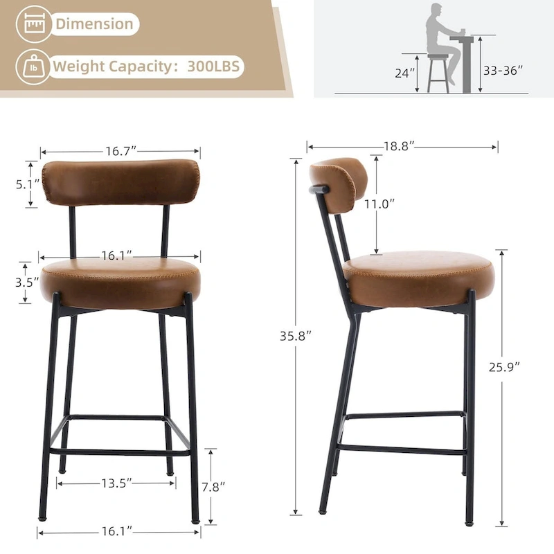 27  Modern Counter Stools Set of 2