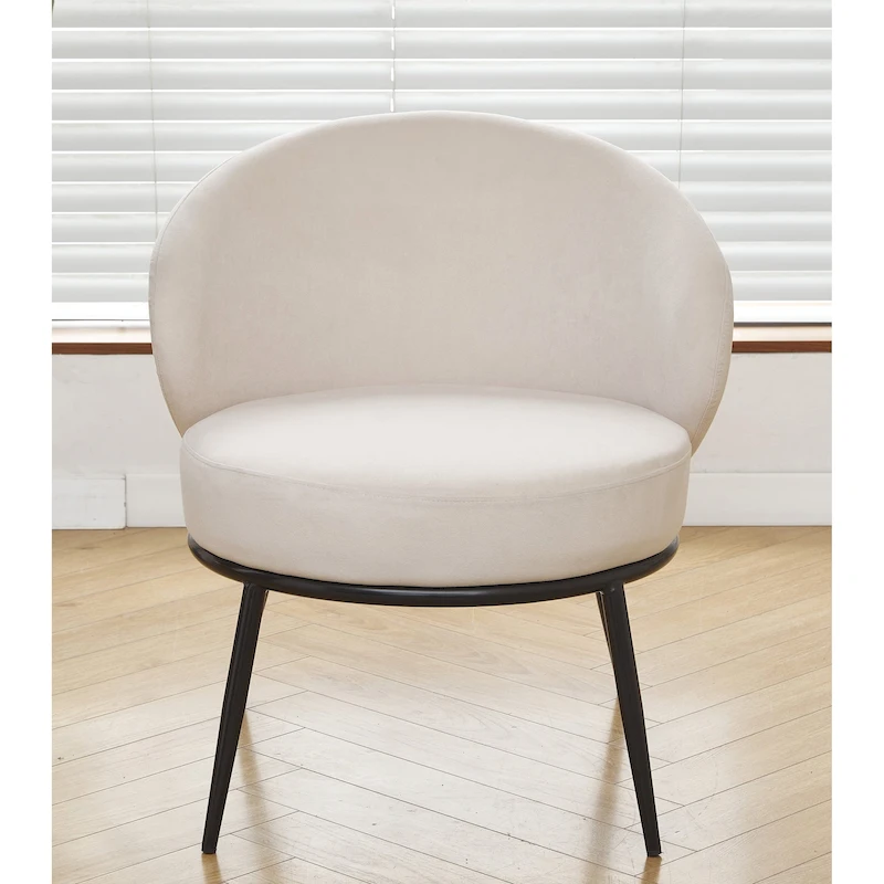 Mid Century Velvet Upholstered Living Room Accent Chair