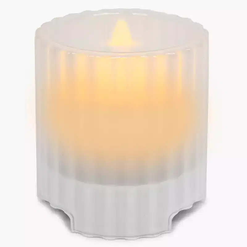 iHome Flameless Candle with Bluetooth Speaker, LED Candle with Rechargeable Battery - White (iBT100)