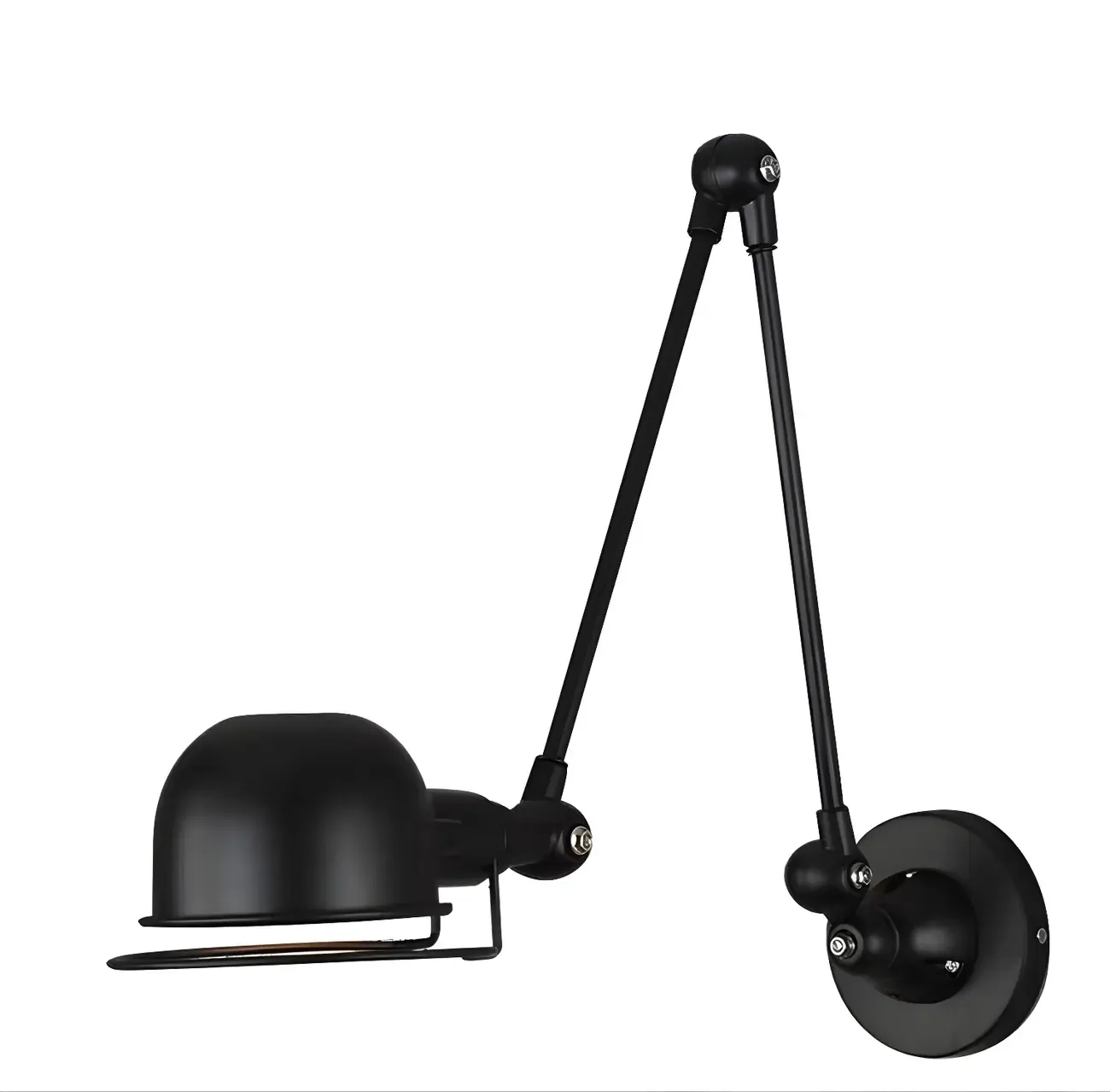 Industrial Metal Dome Adjustable Swing Arm Wall Light