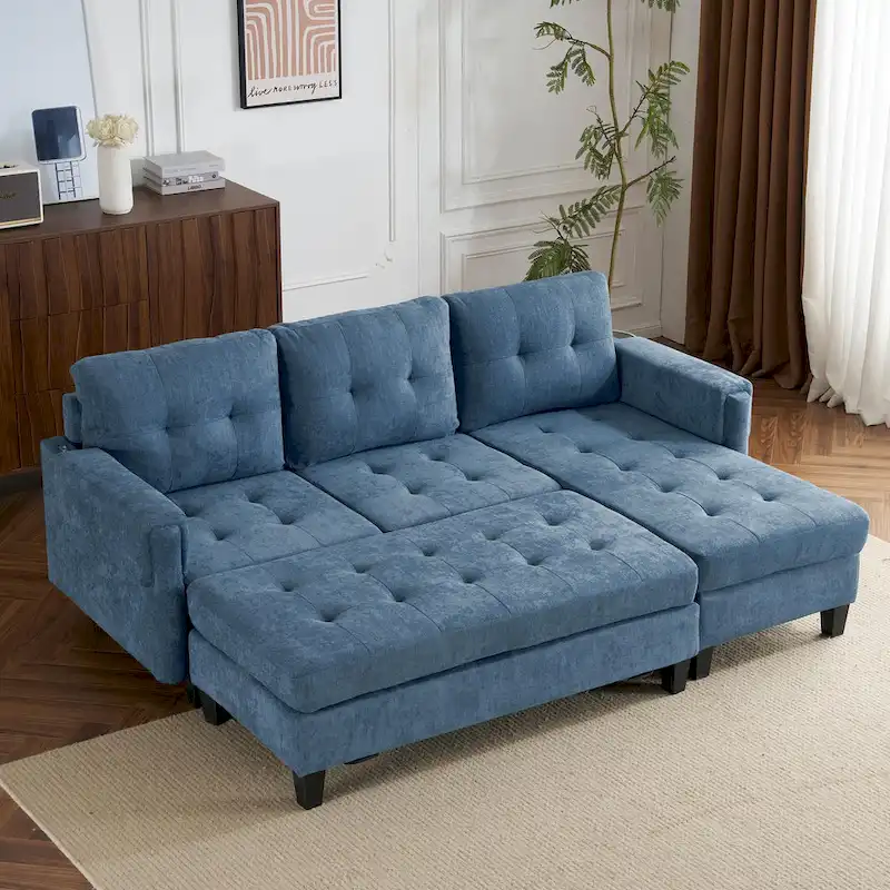 83.4inch L-shaped Sofa Sectional Couch Sofa Bed