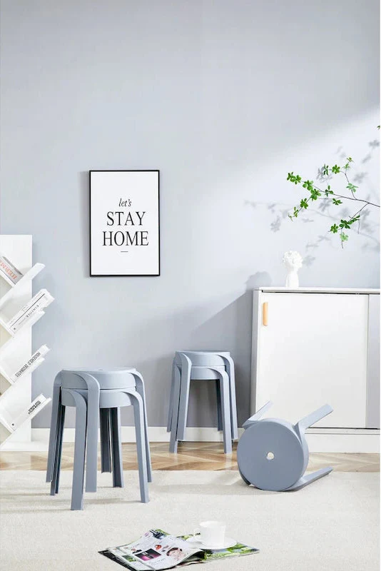 Colorful Round Plastic Stools - 6 Pack for Kids