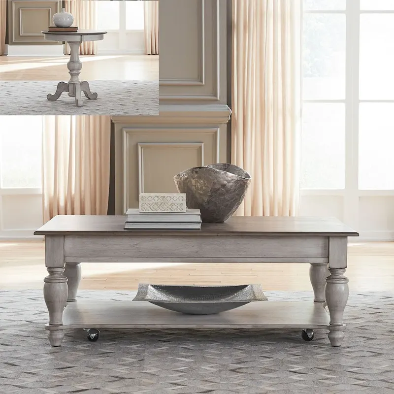 Ocean Isle Antique White Cocktail Table